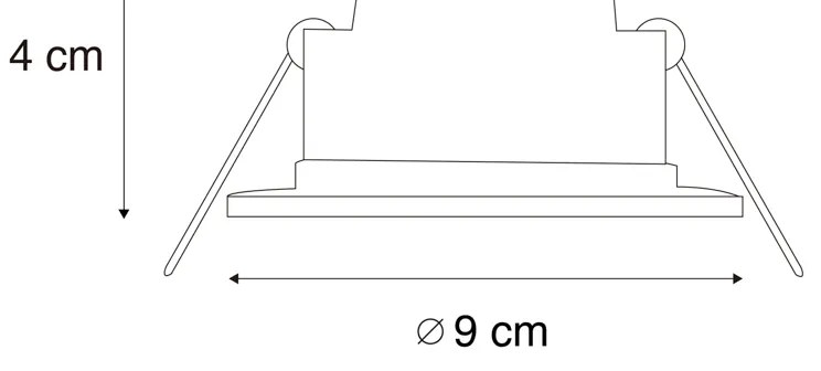 Zestaw 6 białych opraw LED do zabudowy z funkcją ściemniania Dim to Warm 7W IP65 - Blanca Nowoczesny Oswietlenie wewnetrzne
