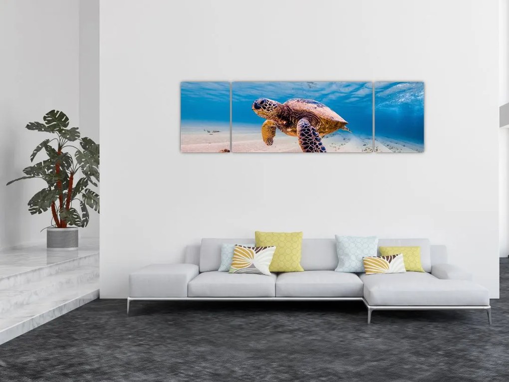 Obraz żółwia w oceanie (170x50 cm)