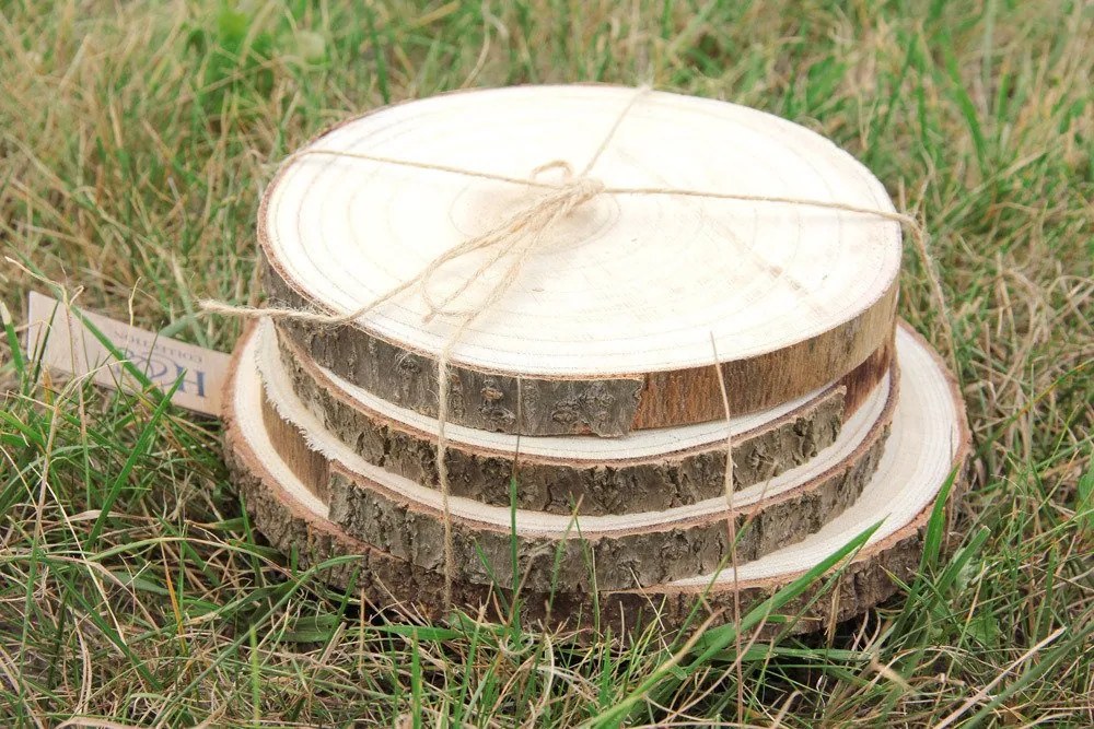 Drewniane podkładki pod talerze NATURAL, zestaw 4 sztuk