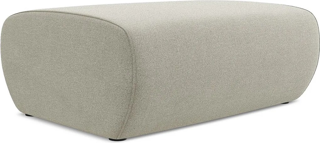 Pufa - z tkaniny strukturalnej - jasny beż - NANEA