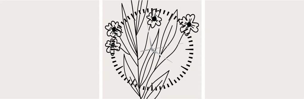 Obraz - Meadow Flower N⁰1 (z zegarem) (90x30 cm)