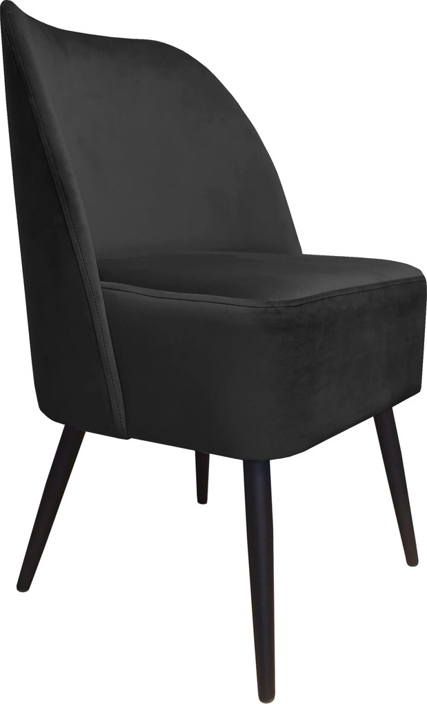 Fotel DUBAJ tkanina Welur noga metalowa : Kolor nogi - Czarna stożek, Kolor tkaniny - VELVET - MG19