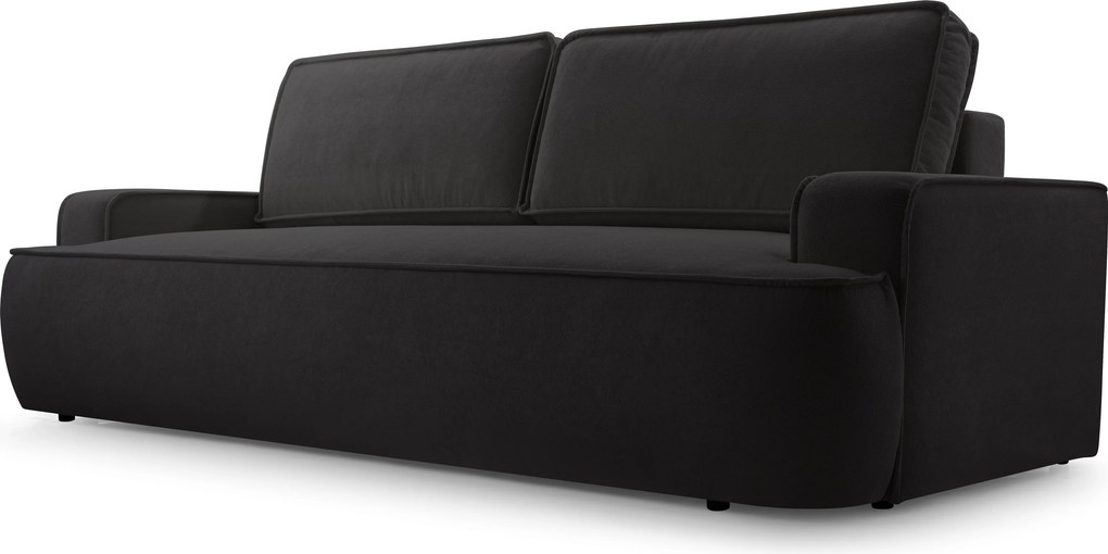 Masseno Sofa SOLO z funkcją spania i pojemnikiem na pościel - Czarny - GERRA 75
