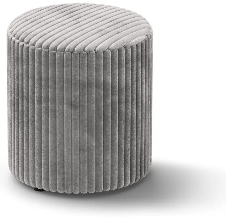 Jasnoszary sztruksowy puf Dia – Micadoni