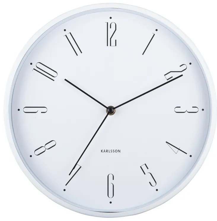 Karlsson 5988WH designerski zegar ścienny biały,średnica 30 cm