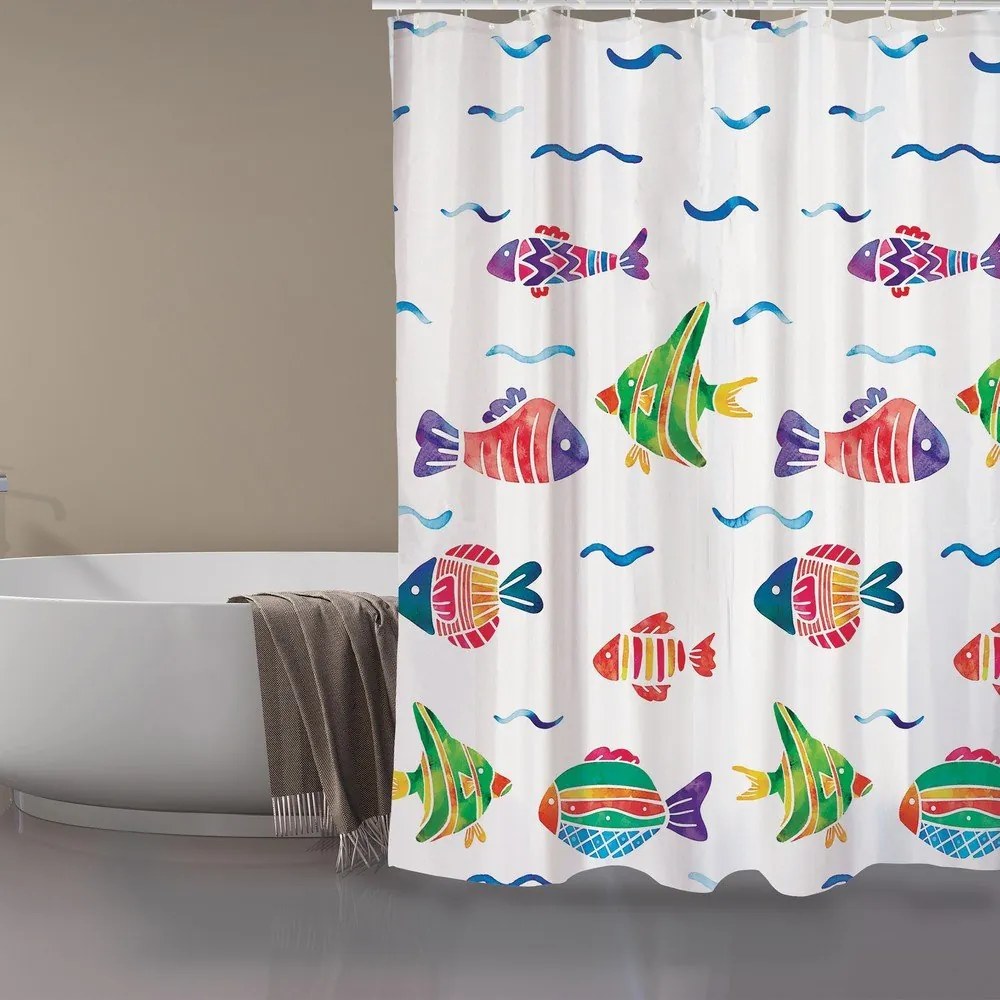 Zasłona prysznicowa 180x200 cm Poissons – MSV