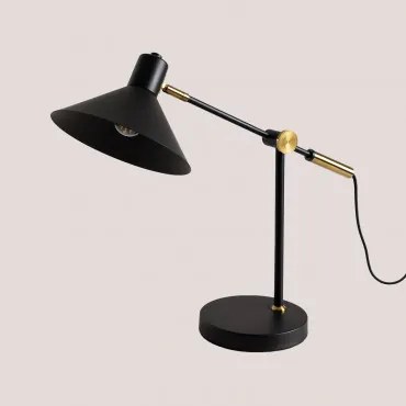 Lampa Stołowa Z Żelaza Clayt Czarna - Sklum