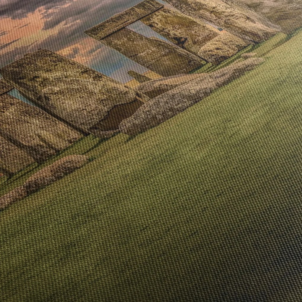 Obraz Stonehenge (z zegarem) (90x30 cm)