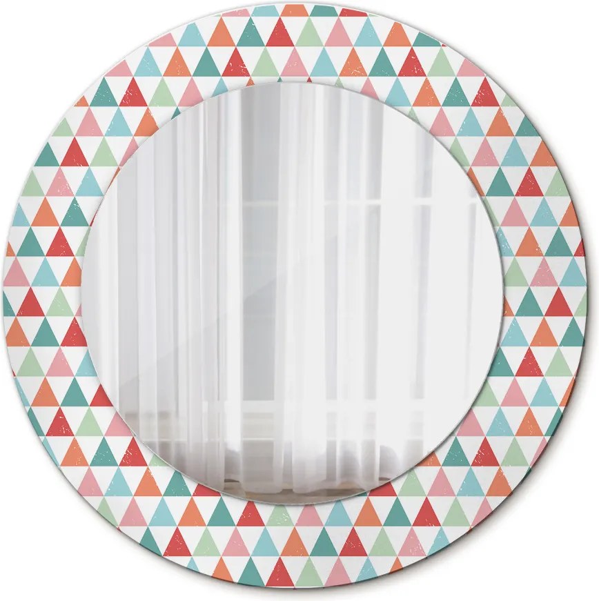 Lustro dekoracyjne okrągłe Geometryczny wzór