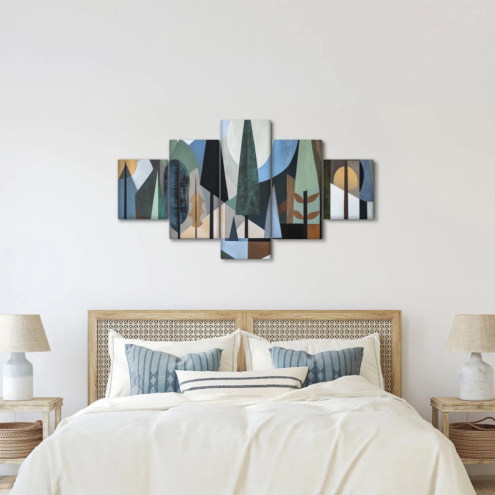 Obraz - Naturalna geometria abstrakcyjna II. (125x70 cm)