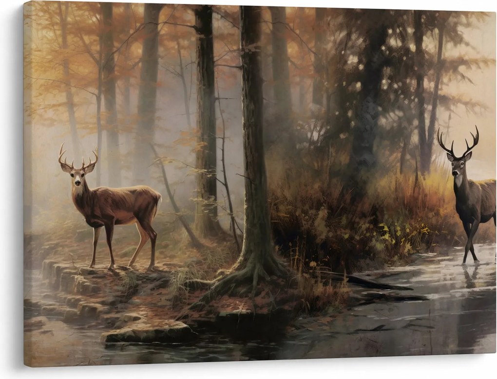 Obraz - Obraz dzikiej przyrody w stylu vintage (70x50 cm)