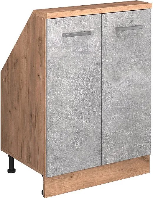 Szafka kuchenna na dach skośny beton 60x46x81.6 r-line