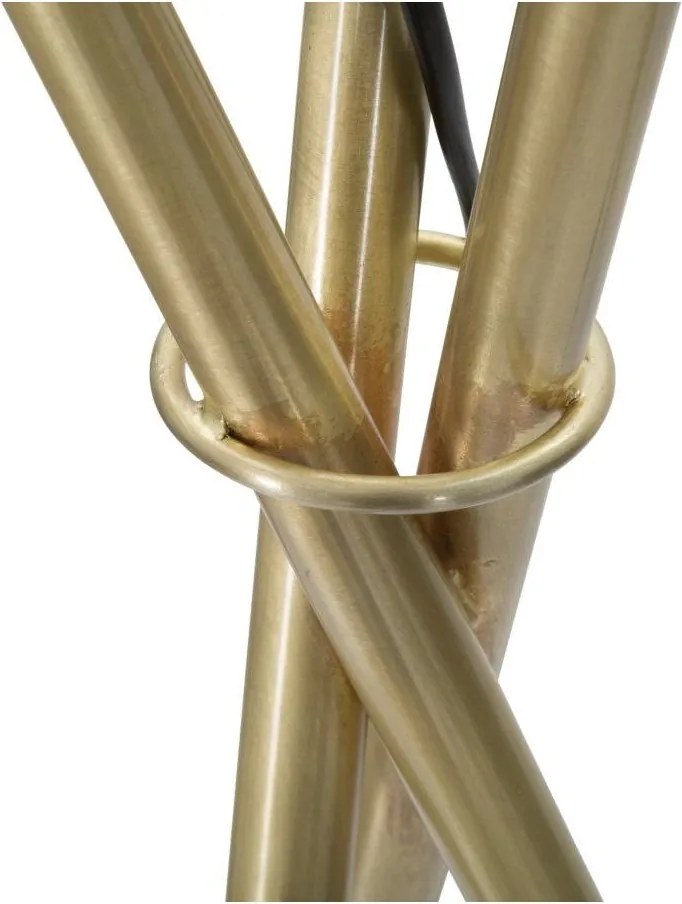 Lampa stojąca w biało-złotym kolorze ze szklanym kloszem (wysokość 155 cm) Glamy – Mauro Ferretti