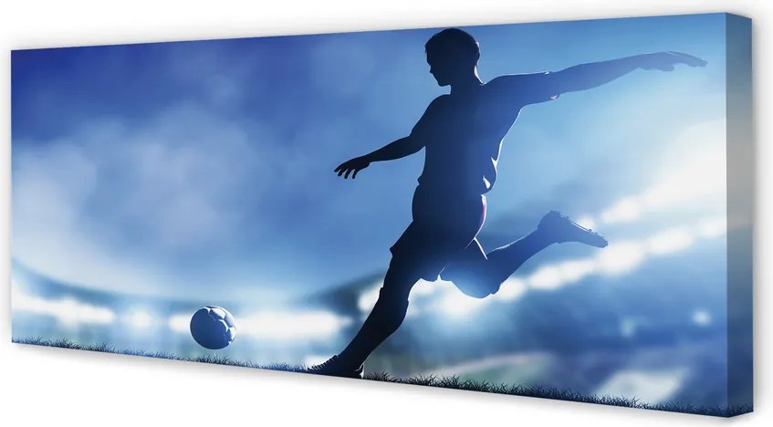 Obraz na płótnie Piłkarz W Blasku Neonów