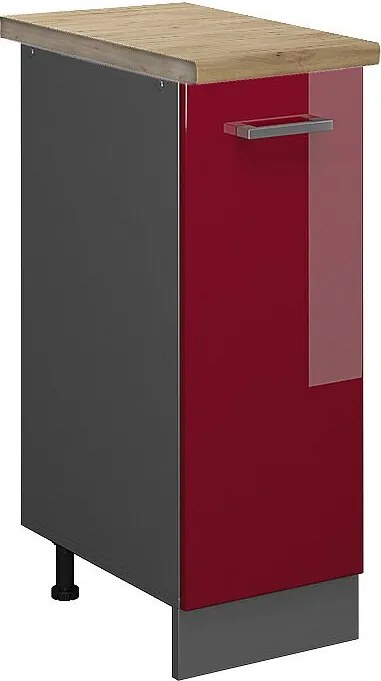 Szafka apteczna czerwony połysk 30x60x81.6 r-line