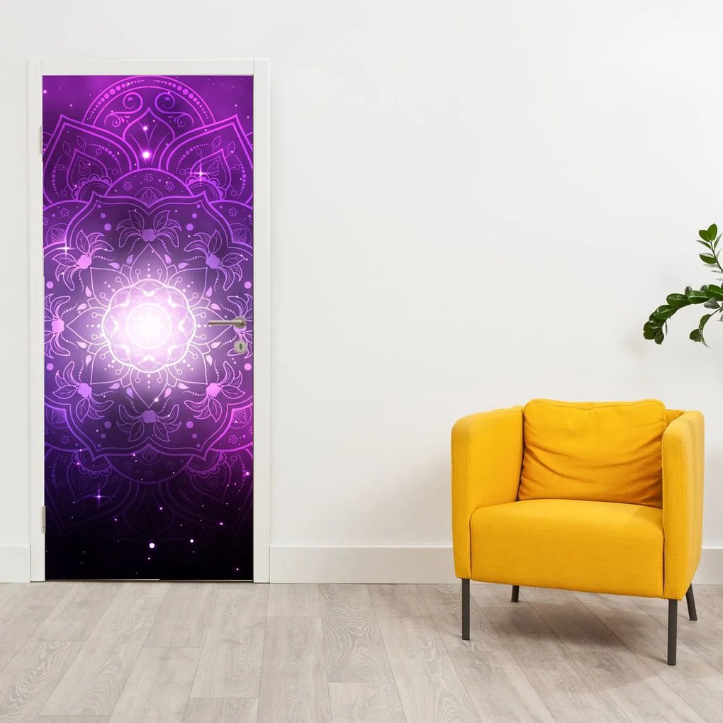 Fototapeta na drzwi - Fioletowa abstrakcja (95x205cm)
