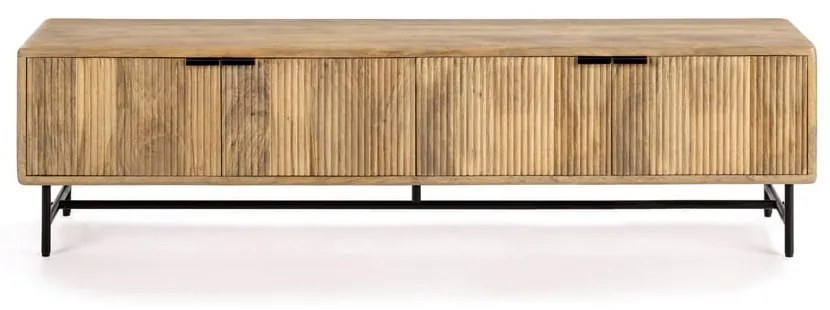 Szafka pod TV z litego drewna mango 190x50 cm Mundra – Marckeric