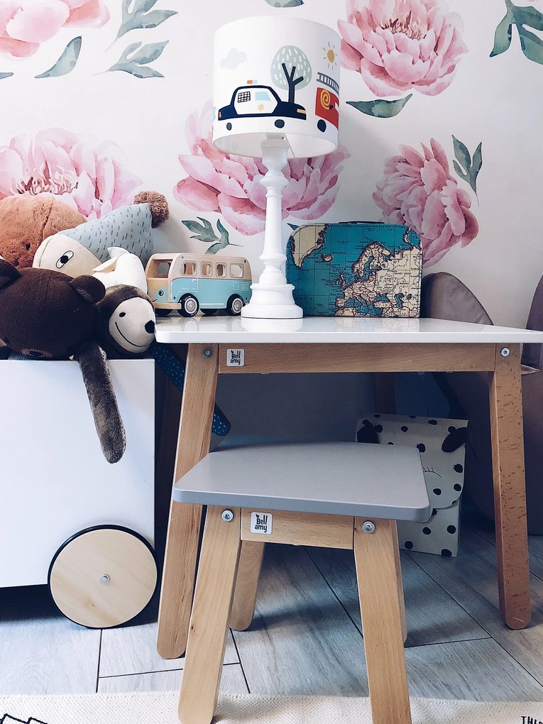 Szare dziecięce krzesełko WOODY GREY