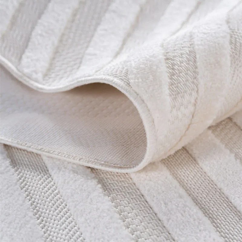 Dywan zewnętrzny Doha 3 D wstęgi kremowy 80 cm x 150 cm