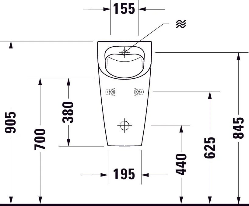Duravit Soleil pisuar - bezkołnierzowa konstrukcjaBiały błyszczący