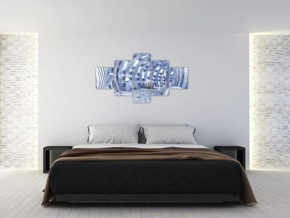 Obraz - abstrakcja 3D (125x70 cm)