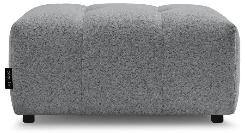 Szary podnóżek z tkaniny szenilowej Roxelane – Bobochic Paris