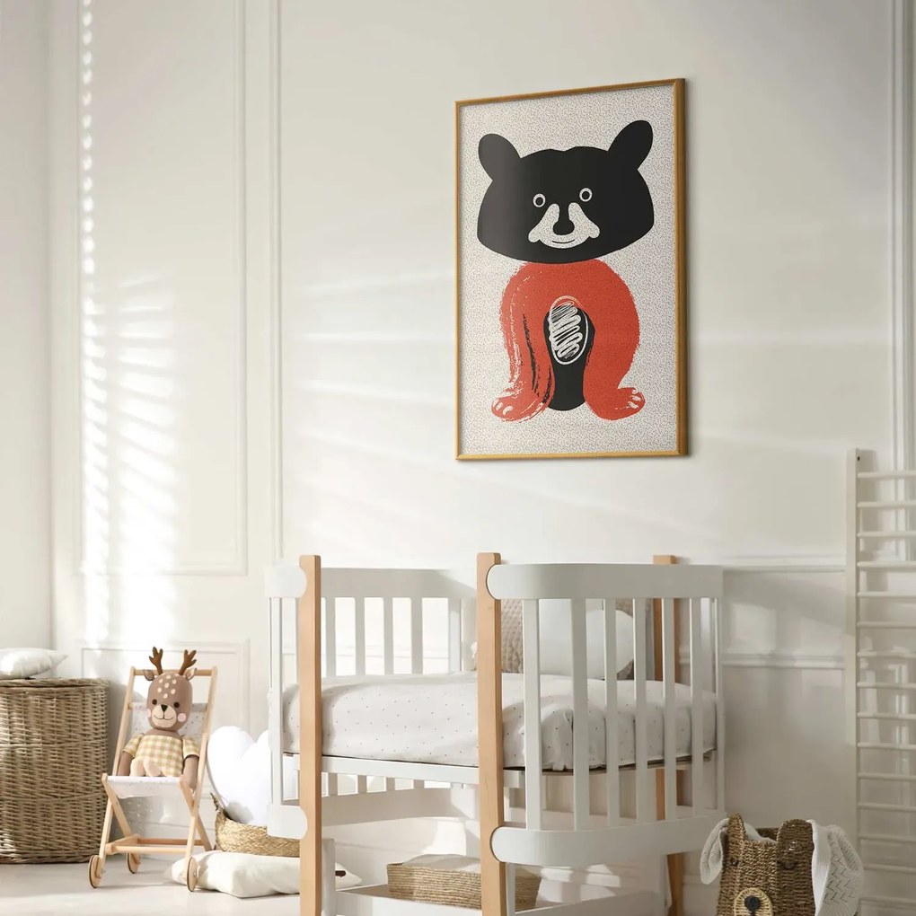 Plakat Sympatyczny szop 21x30 cm z ramą złotą bez marginesu ARTGEIST B