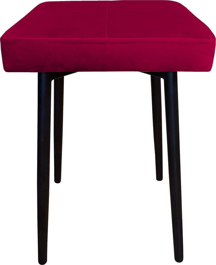 Taboret MAX tkanina Welur stelaż metalowy STOŁEK LOFT : Kolor nogi - Czarna stożek, Kolor tkaniny - VELVET - MG31, Typ tkaniny - Velvet