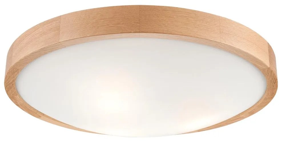 Ceiling Light OAK SLIM 3×E27/60W/230V Oak ø 47 cm