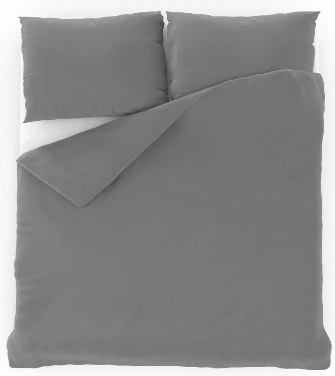 Kvalitex Pościel bawełniana jasnoszara, 220 x 200 cm, 2 szt. 70 x 90 cm, 220 x 200 cm, 2 szt. 70 x 90 cm