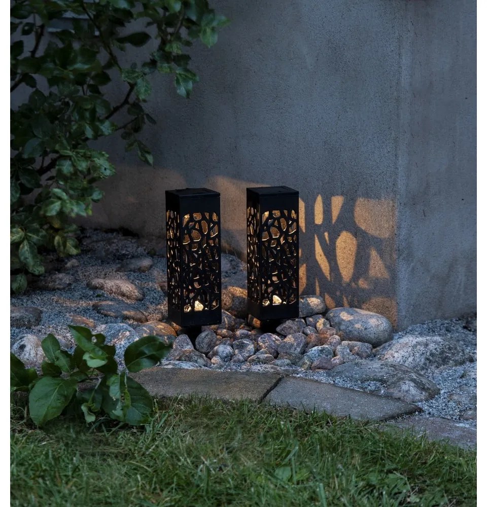 Zestaw 2 ogrodowych lamp solarnych LED Star Trading Izola, wys. 18 cm