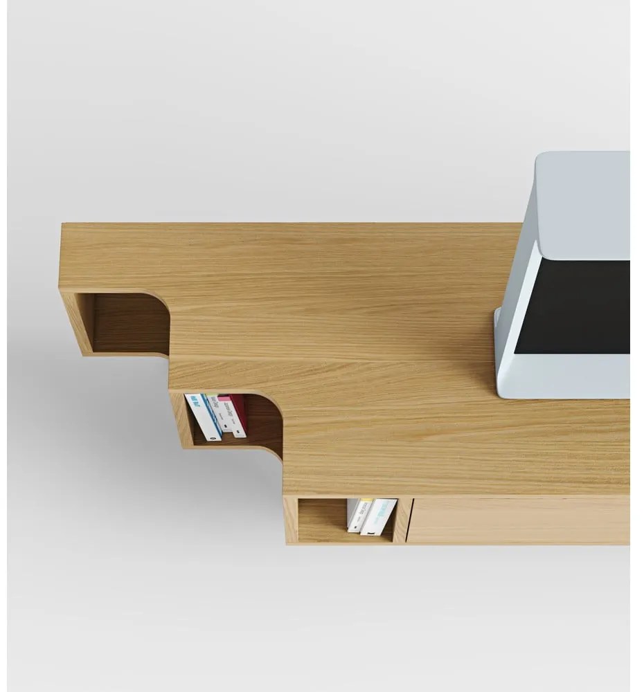 Szafka pod TV w dekorze dębu w naturalnym kolorze 189x50x44 cm Shift – Woodman