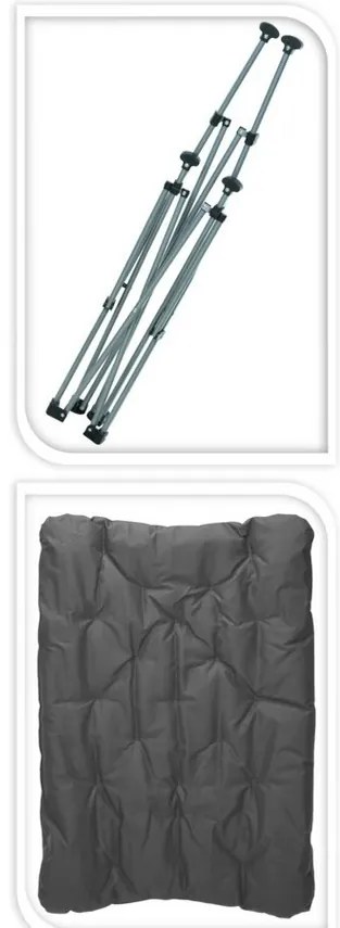 Redcliffs Krzesło kempingowe Butterfly, 83 x 74 x 91 cm, szary