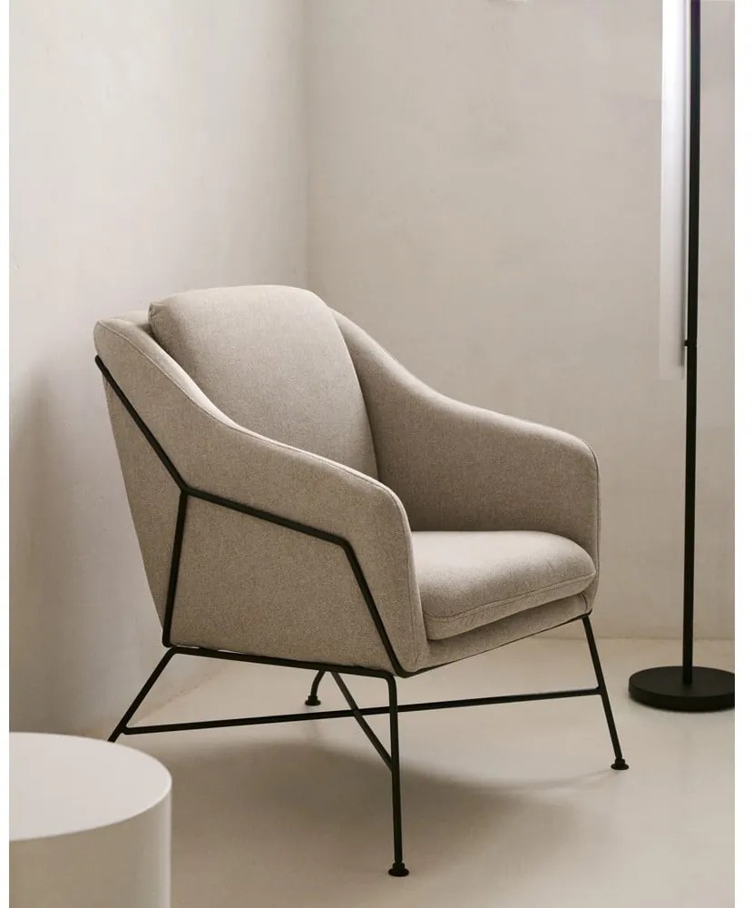 Beżowy fotel Brida – Kave Home