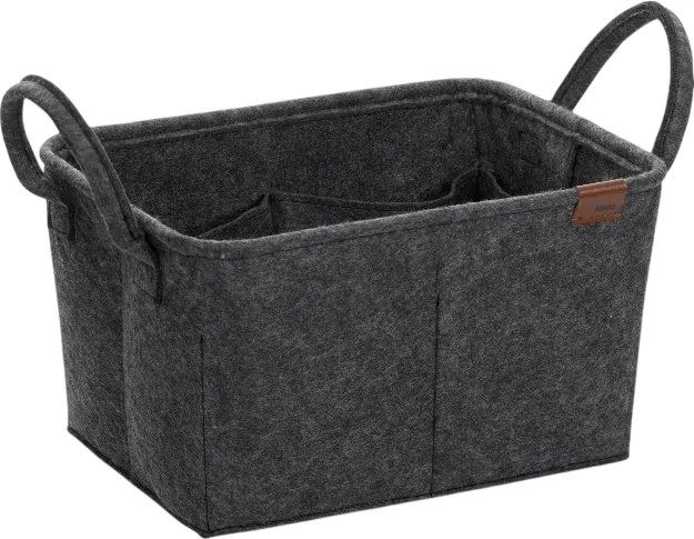 Kela Koszyk do przechowywania z uchwytami Fay, 35 x 25 cm, ciemnoszary