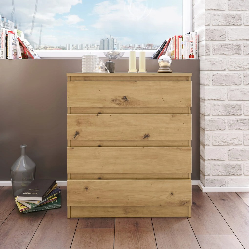 Komoda 4s do sypialni garderoby salonu dąb artisan 73 cm