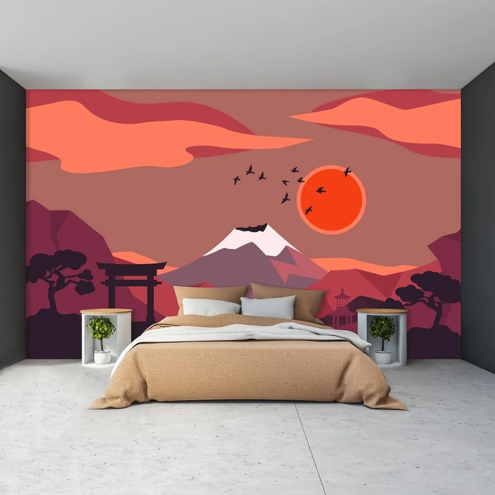 Fototapeta - Ilustracja Fuji (196x136 cm)