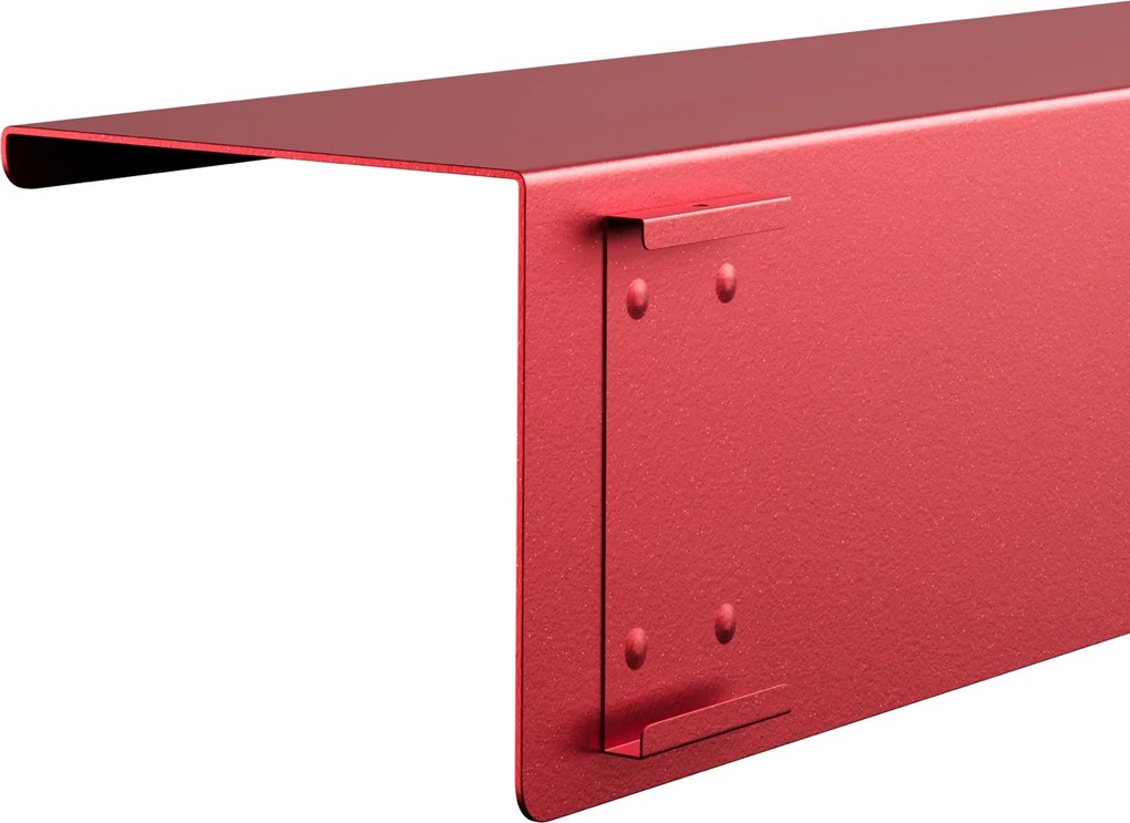 Metalowa półka ścienna Modern Joanne 70 cm, kolor czerwony