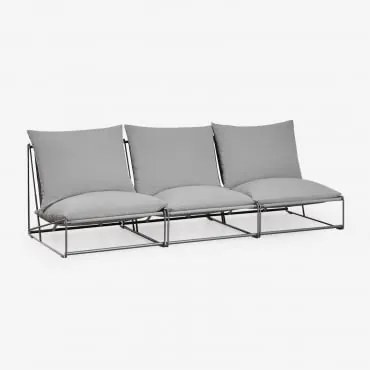 Amaro 3-częściowa Modułowa Sofa Ogrodowa Grey - Sklum
