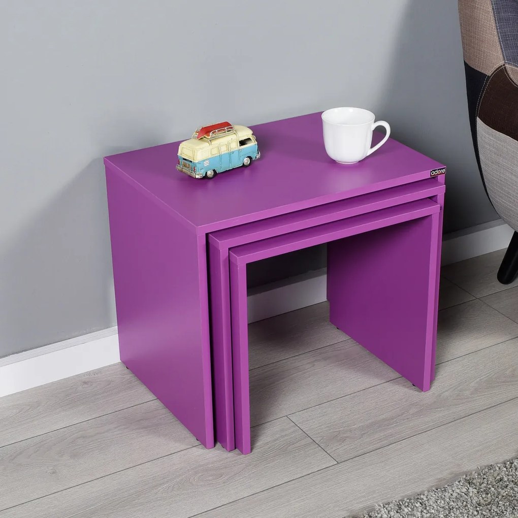 Stolik do odkładania SHP Purple, 3 szt.