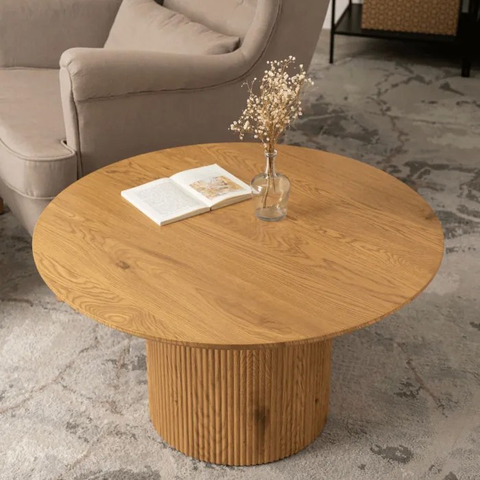 Stolik Kawowy MAYLIN MAX 80 cm Dąb Nowoczesny Loft