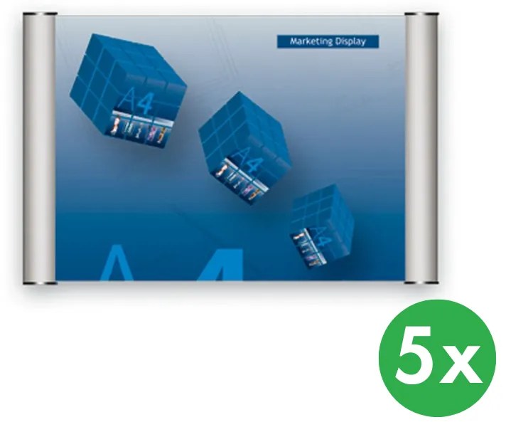 Wizytówki na drzwi na klipsie, dla formatu 210 x 297 mm (A4), 5 szt.