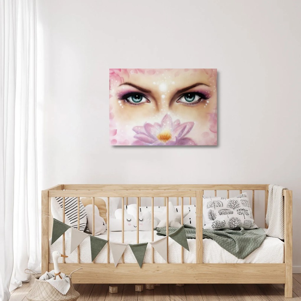 Obraz na szkle - Urocze oczy (70x50 cm)