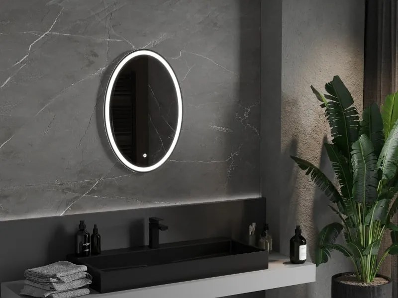 Mexen Elz lustro łazienkowe podświetlane 50 x 70 cm, LED 6000K, antypara - 9802-050-070-611-00