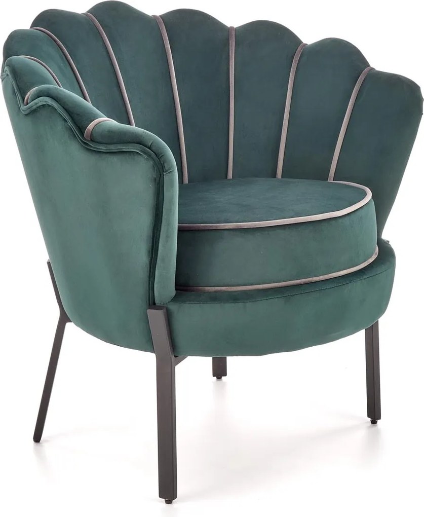 Velvetowy fotel w stylu glamour Angelo