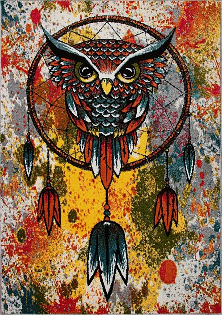 Dywan Koloreo Tattoo Sowa - sówka, sowy 120x170 Prostokąt
