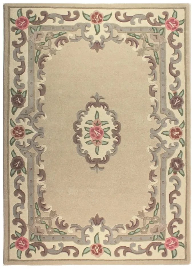 Beżowy wełniany dywan Flair Rugs Aubusson, 120x180 cm