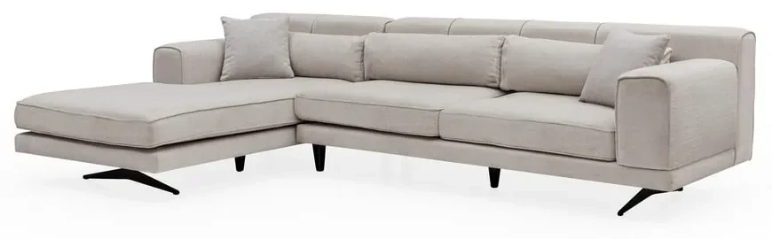 Beżowa sofa narożna Artie Jivago, narożnik lewy