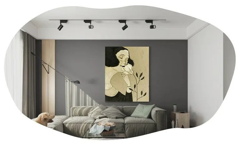 Lustro Lossa Black 52 x 89 cm