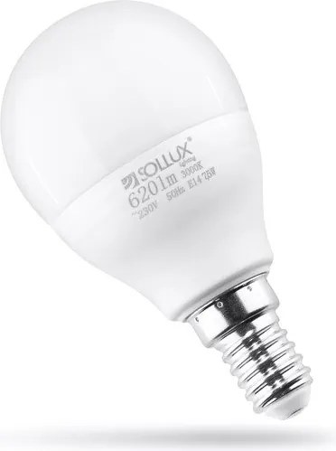 Żarówka LED z ciepłym światłem z gwintem E14, 7,5 W – Sollux